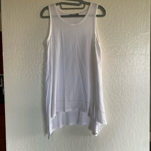 InCashmere brand 100% cotton Tank Top with rhinestone detail Design